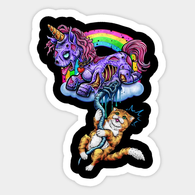 Zombie Unicorn Sticker by LillyRise